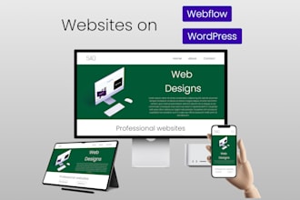 design and build a stunning website in wordpress or webflow