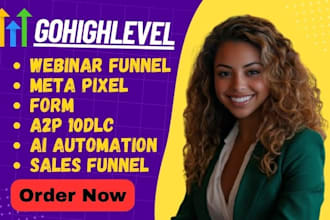 build gohighlevel webinar funnel ai agent a2p gohighlevel form surveys rei reply