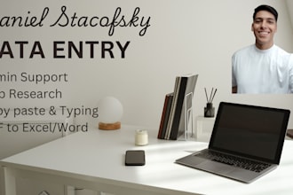 do data entry, web research and admin support work