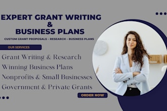 do grant writing, proposals, research, business plans