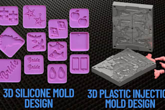 design custom 3d silicone, plastic, metal mold for 3d printing and manufacturing