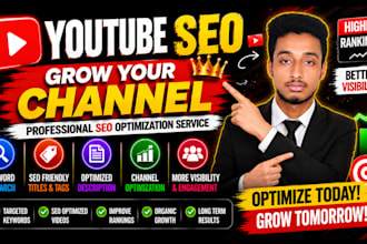 be the best youtube SEO expert for video ranking and channel growth