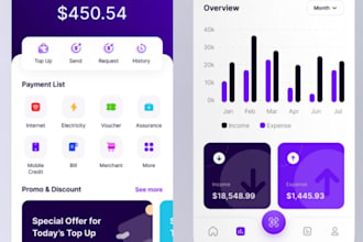 build money transfer app, fintech app payment app, bank app loan app wallet app