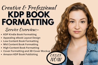 create ebook kdp book formatting and layout design workbook for amazon kindle