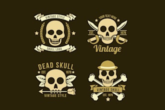 make skull, tactical military, army, badge logo