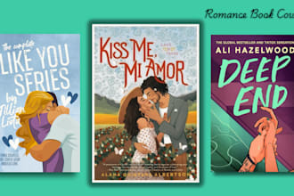 do illustrated romance book cover, ebook cover, kindle cover, kdp book cover