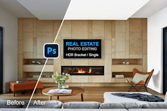 retouch real estate photo in photoshop, hdr or single exposure