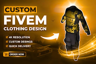 make custom fivem clothing for you