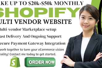 build automated shopify multi vendor marketplace store ecommerce online website