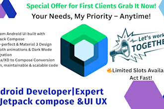 create android UI UX with jetpack compose limited offer five days only