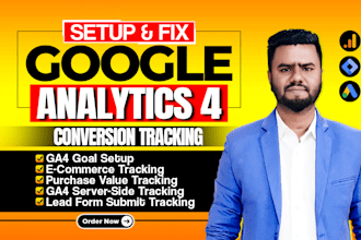 fix or setup google analytics 4, ga4 ecommerce and conversion tracking via GTM
