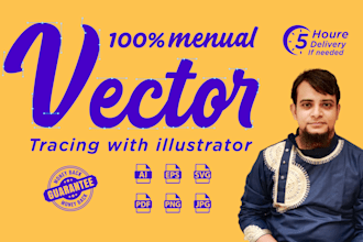 manually vector tracing, convert image to vector, logo redesign