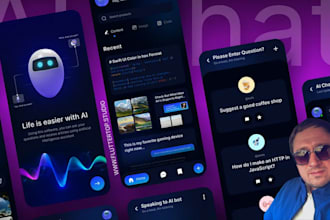 do ai voice recognition app, ai virtual assistant,ai text to speech, command app
