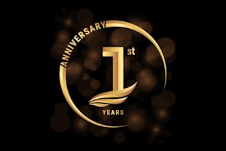 create excellent event and anniversary logo