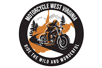 create informational motorcycling  logo for your website