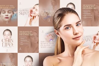 feminine and elegant social media post design for beauty and wellness brands