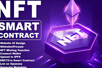 create nft minting website, nft marketplace, minting dapp, and smart contracts