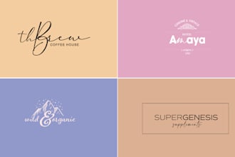 create cute unique modern minimalistic timeless logo for you
