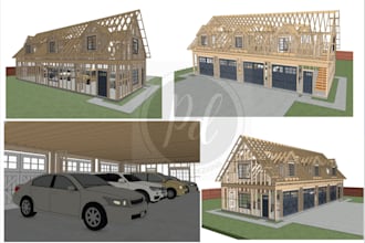 design wood structure, trusses and framing plan for permit