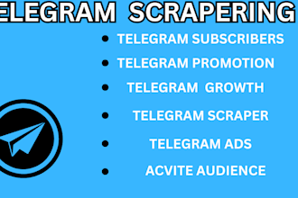 telegram promotion, telegram scraping, grow telegram channel,telegram marketing