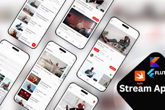develop music streaming site, video streaming website, live streaming mobile app