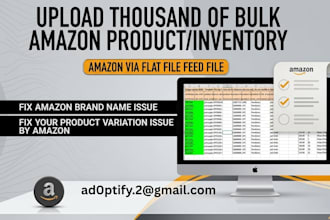 create or fix amazon listing parent child variation flat file and fba listing