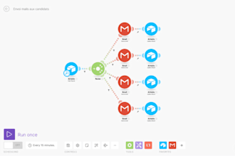 create and automate the make com scenario