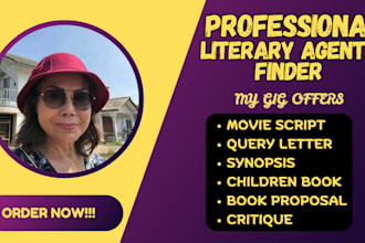find top literary agents for your manuscript, query letter, synopsis and fiction