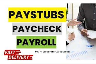 create adp paystub, check stub, payslip with all ytd