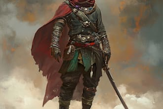 do fantasy dnd art, monster character, game art, sheet, and dnd party