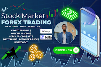create stock market, forex trading tella, teachable udemy, kajabi online course