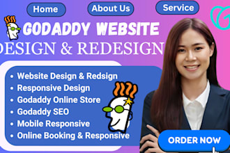 develop and revamp your godaddy website, design or redesign godaddy website