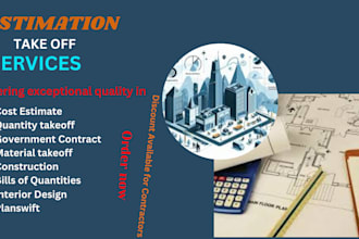 do cost estimation and material takeoff as quantity surveyor and cost engineer