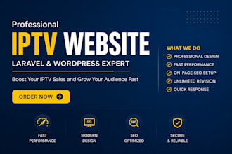 create an iptv website for you with high SEO and secure payment gateway