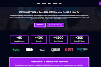 create an iptv website for you with high SEO and secure payment gateway