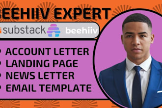 fully setup account, manage and promote your substack or beehiiv newsletter