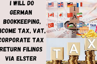do german bookkeeping, income tax, vat, corporate tax return filings via elster