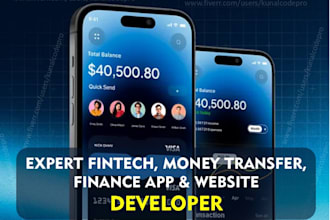 develop fintech app money transfer app finance wallet app bill payment app loan
