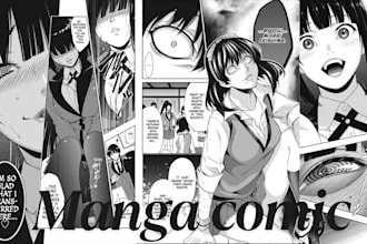 draw manga storyboard anime manga artist comic page webtoon manga art comic page