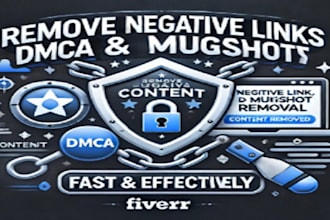 remove negative links, dmca content, and mugshots
