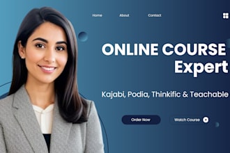 do kajabi online course, kajabi website design, setup online course podia