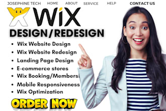build wix website design, wix website redesign wix business website development