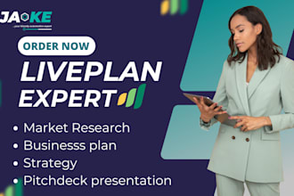 prepare live plan business plan do financial forecast pitch deck