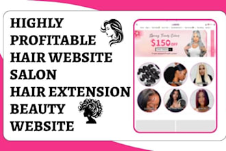 design hair website hair shopify store hair extension website beauty website