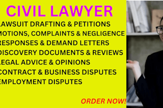 be your civil lawyer in property, business, employment and contract lawsuits