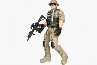 3d articulated model, 3d action figure, articulated action figure, 3d printing