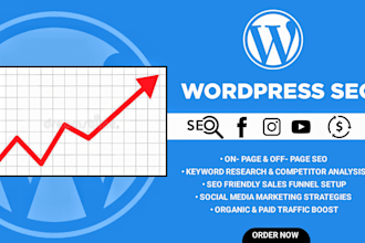 boost wordpress store seo sales funnel social media promotion marketing traffic