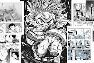 draw comic art, comic book, character art, anime art, manga art, nfsw, sketch
