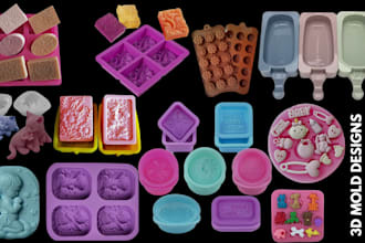 do 3d chocolate mold design silicone mold injection mold soap mold in solidworks