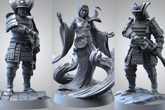 make sculpt 3d printable miniature, tabletop miniature, miniature for 3d print
